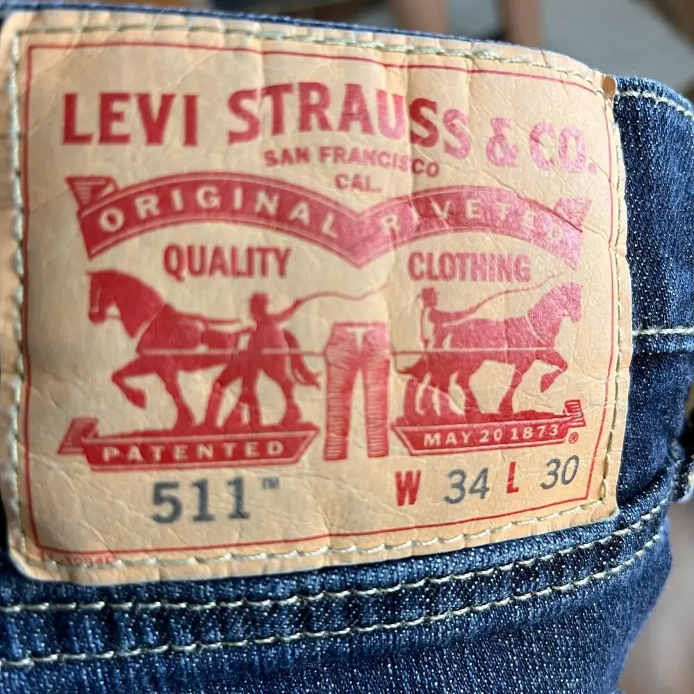Levi’s 511 Men’s Jeans 35 x 28 Slim Fit Straight Leg Western Workwear Casual